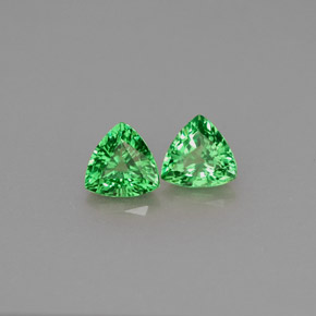 Granato tsavorite naturale verde da  ct, trillion, VS