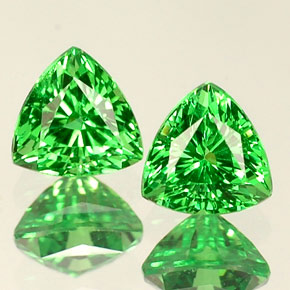 Granato tsavorite naturale verde da  ct, trillion, VS