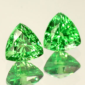 Granato tsavorite naturale verde da  ct, trillion, VS
