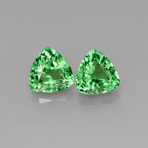 Granato tsavorite naturale verde da  ct, trillion, VS