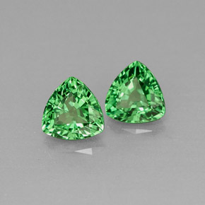 Granato tsavorite naturale verde da  ct, trillion, VS