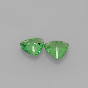 Gemme di Granato Tsavorite Cromo verde naturale da  ct, Taglio trillion, VS