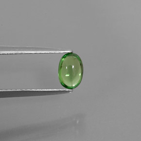 Granato Tsavorite Cromo verde naturale da 0.63 ct, Taglio ovale, Trasparente