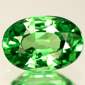 Granato tsavorite naturale verde da 0,64 ct, taglio ovale, VVS