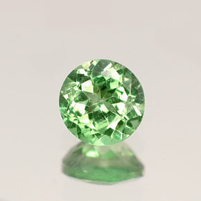 Granato Tsavorite Verde chiaro naturale da 0.41 ct, Taglio rotondo, VVS-VS