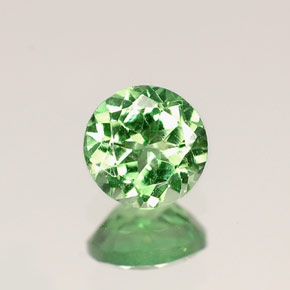 Granato Tsavorite Verde chiaro naturale da 0.41 ct, Taglio rotondo, VVS-VS