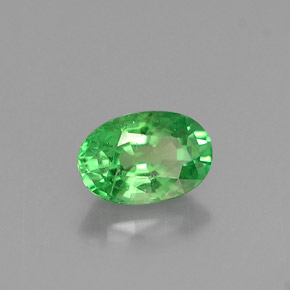 Granato tsavorite naturale verde da 0,57 ct, taglio ovale, VS-SI