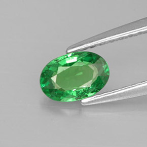 Granato tsavorite naturale verde da 0,56 ct, taglio ovale, VS