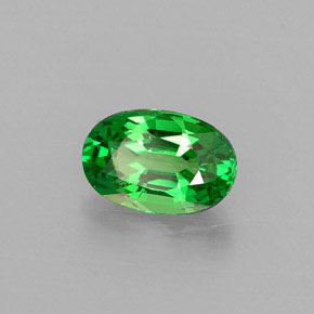 Granato tsavorite naturale verde da 0,50 ct, taglio ovale, VS