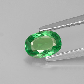 Granato tsavorite naturale verde da 0,55 ct, taglio ovale, VS-SI