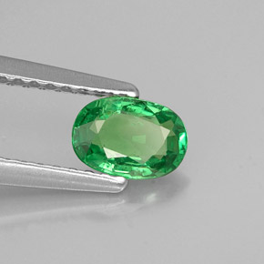 Granato tsavorite naturale verde da 0,55 ct, taglio ovale, VS-SI
