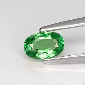 Granato Tsavorite Cromo verde naturale da 0.57 ct, Taglio ovale, VS