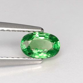 Granato Tsavorite Cromo verde naturale da 0.57 ct, Taglio ovale, VS