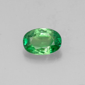 Granato Tsavorite Cromo verde naturale da 0.62 ct, Taglio ovale, VS