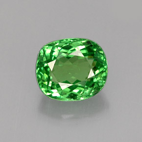 Granato Tsavorite Cromo verde naturale da 1.20 ct, Taglio a cuscino, VVS-VS