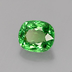 Granato Tsavorite Cromo verde naturale da 1.20 ct, Taglio a cuscino, VVS-VS