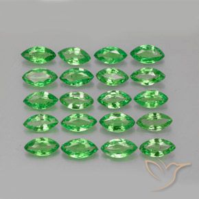 Gemme di Granato Tsavorite Verde medio naturale da 3.12 ct, Taglio marquise, VS