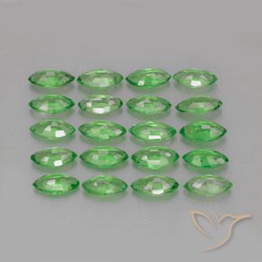 Gemme di Granato Tsavorite Verde medio naturale da 3.12 ct, Taglio marquise, VS
