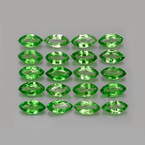 Gemme di Granato Tsavorite Cromo verde naturale da 3.39 ct, Taglio marquise, VS