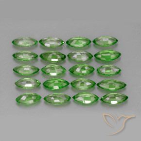 Gemme di Granato Tsavorite Verde medio naturale da 3.32 ct, Taglio marquise, VS