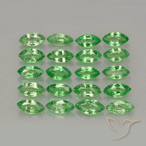Gemme di Granato Tsavorite Verde elettrico naturale da 3.40 ct, Taglio marquise, VS