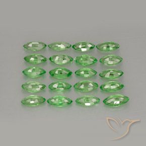 Gemme di Granato Tsavorite Verde elettrico naturale da 3.40 ct, Taglio marquise, VS