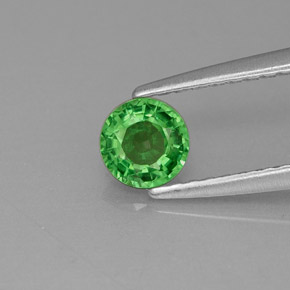 Granato Tsavorite Verde naturale da 0.42 ct, Taglio rotondo, VVS-VS