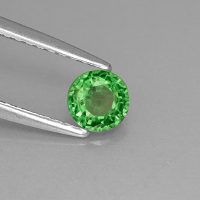 Granato Tsavorite Verde naturale da 0.42 ct, Taglio rotondo, VVS-VS