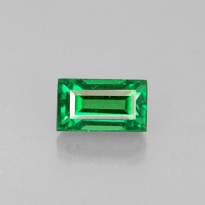Granato Tsavorite Cromo verde naturale da 0.44 ct, Taglio a baguette, VVS-VS