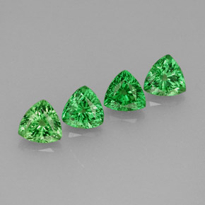 Granato tsavorite naturale verde da  ct, trillion, VVS-VS