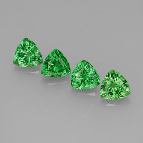 Granato tsavorite naturale verde da  ct, trillion, VVS-VS