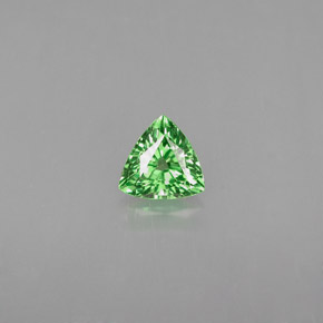 Granato tsavorite naturale verde da 0,35 ct, trillion, VVS-VS