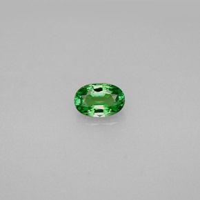 Granato Tsavorite Verde chiaro naturale da 0.61 ct, Taglio ovale, VVS-VS