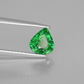 Granato tsavorite naturale verde da 0,94 ct, taglio a pera, VS