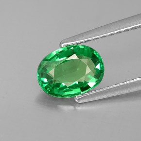 Granato tsavorite naturale verde da 1,07 ct, taglio ovale, VVS