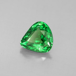 Granato Tsavorite Cromo verde naturale da 1.07 ct, Forma a pera, VVS-VS