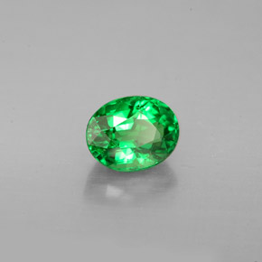 Granato tsavorite naturale verde da 1,24 ct, taglio ovale, VS