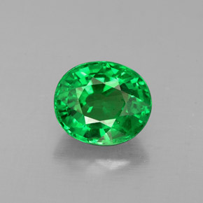 Granato Tsavorite Cromo verde naturale da 1.09 ct, Taglio ovale, VS