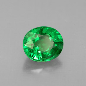 Granato Tsavorite Cromo verde naturale da 1.09 ct, Taglio ovale, VS