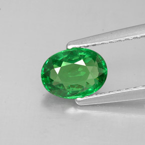 Granato tsavorite naturale verde da 1,05 ct, taglio ovale, VVS