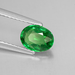Granato tsavorite naturale verde da 1,05 ct, taglio ovale, VVS