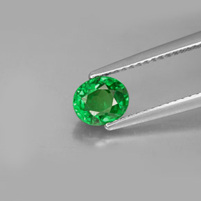 Granato Tsavorite Cromo verde naturale da 1.03 ct, Taglio ovale, VS
