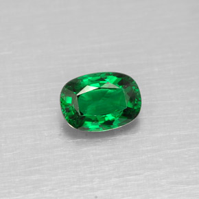Granato tsavorite naturale verde da 0,51 ct, taglio a cuscino, VS
