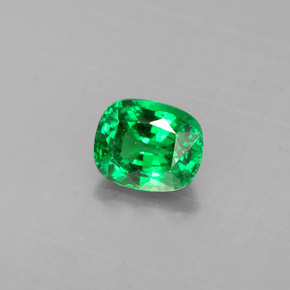 Granato Tsavorite Cromo verde naturale da 0.59 ct, Taglio a cuscino, VS