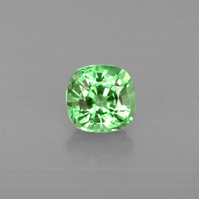 Granato tsavorite naturale verde da 0,54 ct, taglio a cuscino, VS