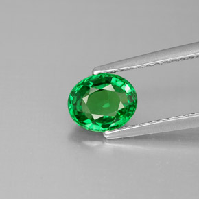 Granato tsavorite naturale verde da 1,12 ct, taglio ovale, VVS-VS