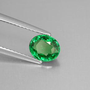 Granato tsavorite naturale verde da 1,12 ct, taglio ovale, VVS-VS