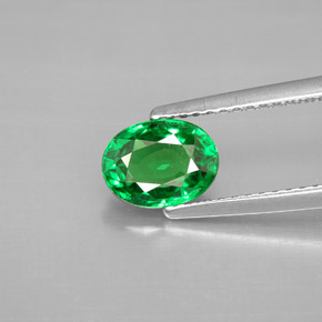 Granato Tsavorite Cromo verde naturale da 1.41 ct, Taglio ovale, VS