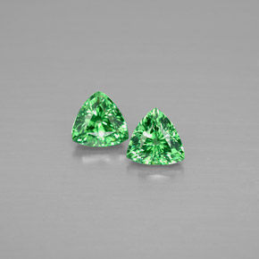 Granato tsavorite naturale verde da  ct, trillion, VVS-VS