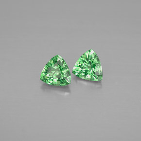 Granato tsavorite naturale verde da  ct, trillion, VVS-VS